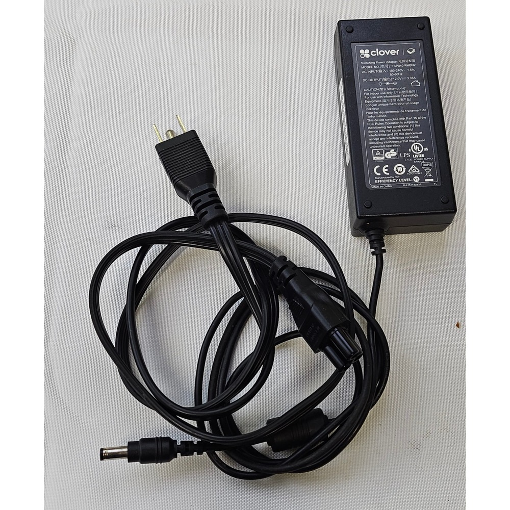 Clover FSP040-RHBN2 Switching‎ Power Adapter 12V 3.33A AC DC Power Supply Black